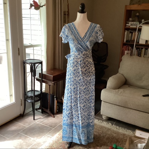 Light Cotton Blue Dress DO I KNOW IT’S COTTON? - Picture 1 of 7